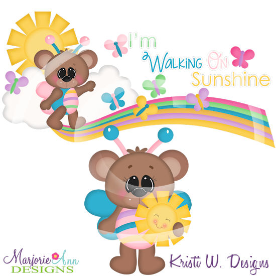 I'm Walking On Sunshine SVG Cutting Files Includes Clipart - Click Image to Close